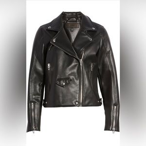 Blank NYC Black Leather Moto Jacket